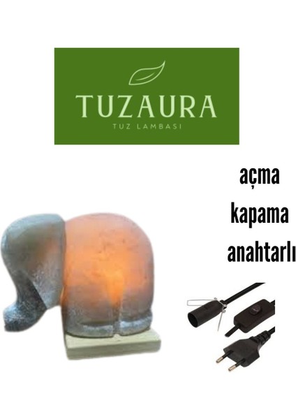 Fil Model Tuz Lambası, Doğal ve Şık Dekoratif Ürün, Sağlıklı Yaşam Için Ideal