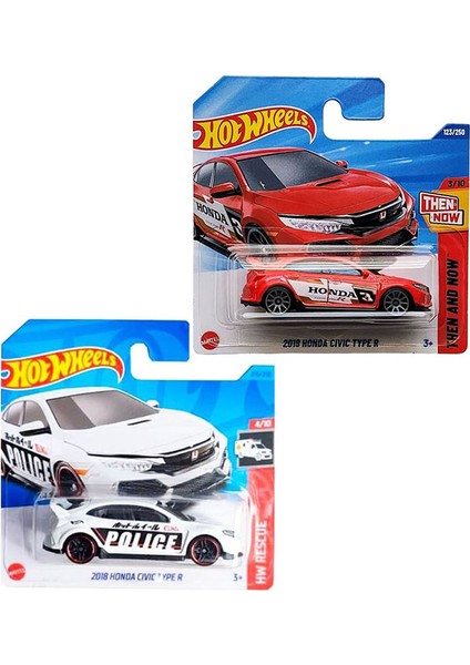 2 Araç 2018 Honda Civic Type R Set (1/64)