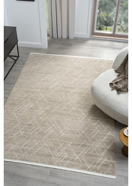 Dream Bej Halı Modern Dokuma Halı Salon Oturma Odası Yatak Odası Halısı 13842A