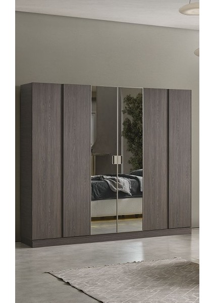 Hermes Mdf 6 Kapaklı Dolap