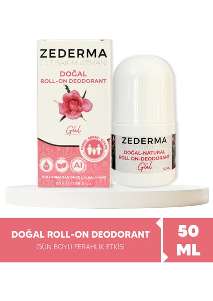 Doğal Roll-On Deodorant Gül