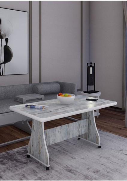 Tekerlekli Mdf Masa %100 Mdf Orta Sehpa Salon Sehpa
