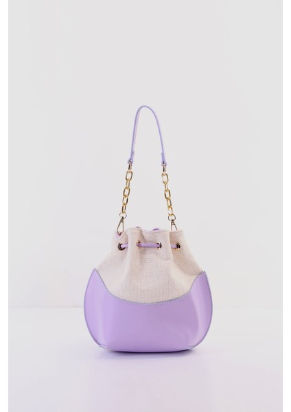 Mor Deri Detaylı Zincirli Çapraz ve Elden Tutma Saplı Şık Omuz Çantası modelleri