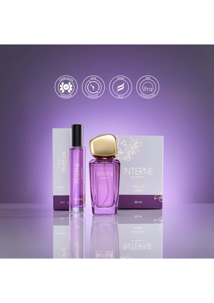 Interne Edp 50 ml & Seyahat Boy 15 ml Kadın Parfüm Seti I Meyveli ve Çiçeksi I Bergamot, Şeftali fiyatları