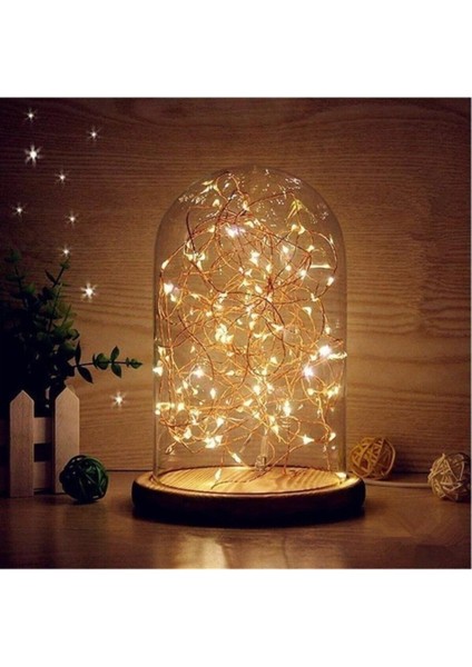 Pilli Tel Peri LED 10 Metre Sarı ve Beyaz Işıklar, Şık ve Parlak Dekorasyon Aksesuarı fiyatları