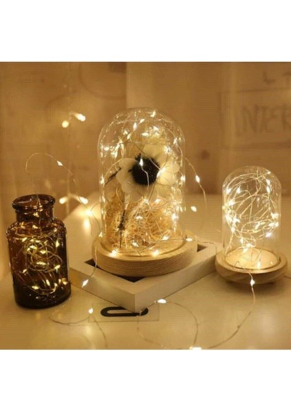 Pilli Tel Peri LED 10 Metre Sarı ve Beyaz Işıklar, Şık ve Parlak Dekorasyon Aksesuarı indirimleri