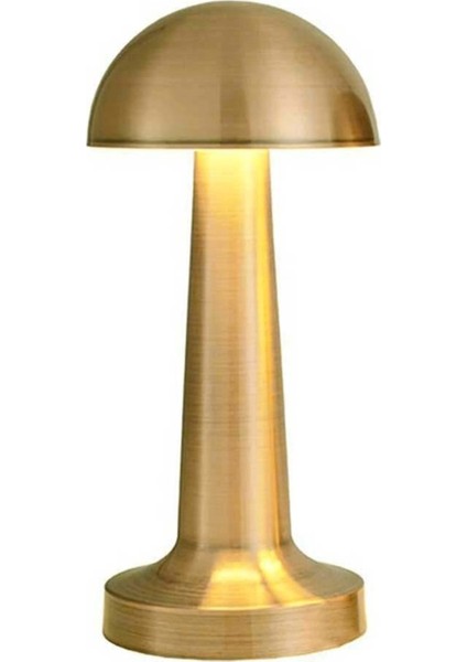 Şık Retro USB Masa Lambası, Sarı Renkli, Dekoratif ve Şarjlı Tasarım