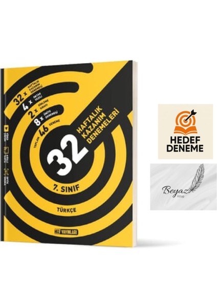 Hız 7.sınıf 32 Haftalık Türkçe Denemeleri Hedef Deneme