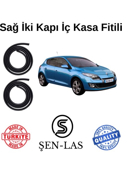 Renault Megane 3 Hatcback Şen-Las Sağ Ön ve Arka Fitili ŞL2709