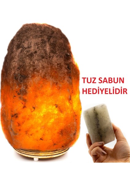 Doğal Beyaz Kaya Tuzu Lambası 3/4 Kg, Sağlık ve Dekorasyon Için Şık Seçenek