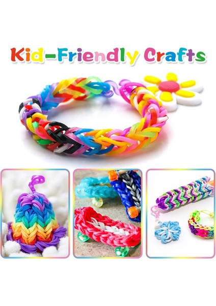 10 Paket Renkli Loom Band Bileklik Yapma Seti, Eğlenceli ve Yaratıcı Aktivite fırsatları