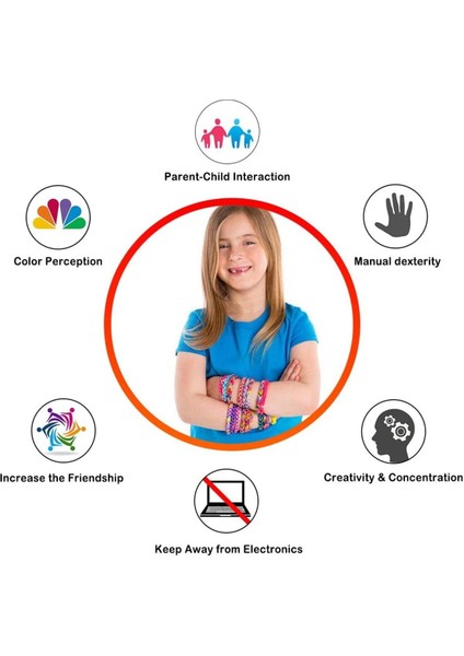 10 Paket Renkli Loom Band Bileklik Yapma Seti, Eğlenceli ve Yaratıcı Aktivite