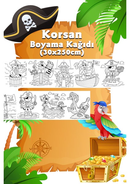 Dev Boyama Kağıdı Rulo, Çocuklar Için Eğlenceli ve Öğretici Boyama Malzemesi