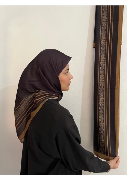 Soft Pamuk Etnik Düz Eşarp Acıkahve Hardal Renk fırsatları