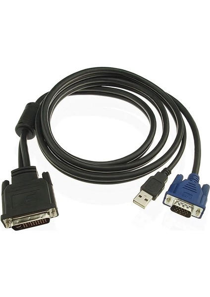 M1 DVI Da 30 + 5 Pin-15 Pimli VGA + USB Projektör Bağlantı Kablosu fiyatları