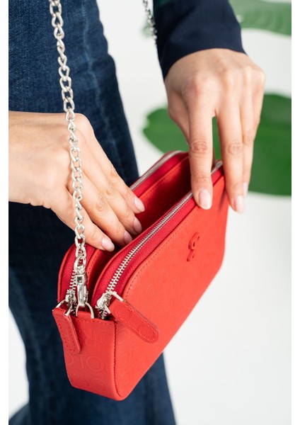 Kadın Omuz ve Çapraz Çanta, Kırmızı, 12X22, Şık ve Hafif Tasarım modelleri