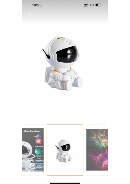 Yıldızlı Galaxy Astronot Gece Lambası, Çocuk Odası ve Dekorasyon Için Parlak Projeksiyon fırsatları