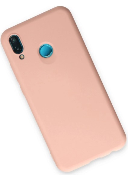 Huawei P20 Lite Kılıf Nano Içi Kadife Silikon - Pudra modelleri