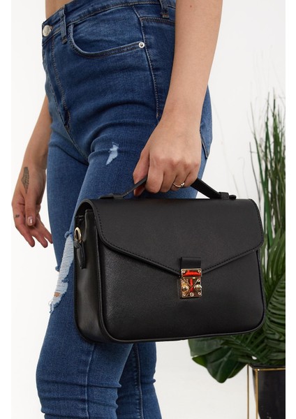 Kilitli Siyah Şık Çanta, Zarif ve Güvenli Tasarım indirimleri