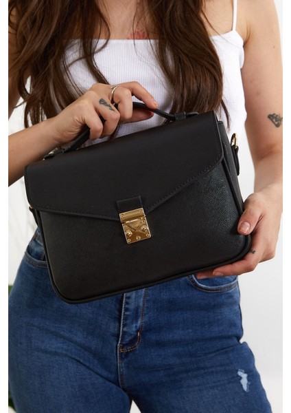 Kilitli Siyah Şık Çanta, Zarif ve Güvenli Tasarım