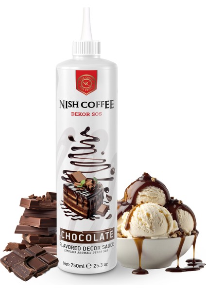 Nish Çikolata Aromalı Dekor Sos 750 gr modelleri