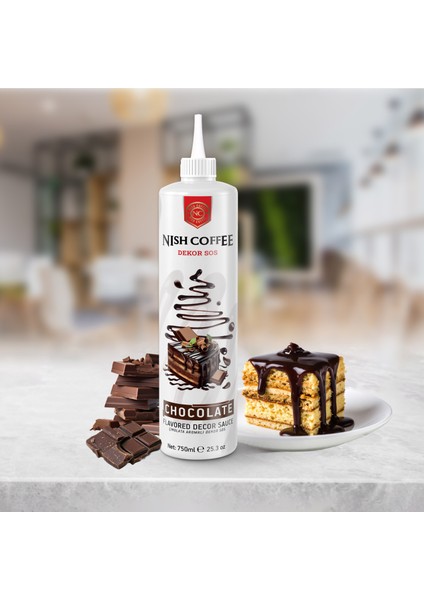 Nish Çikolata Aromalı Dekor Sos 750 gr fırsatları