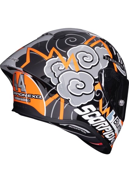 Exo R1 Evo Fım Onaylı Racing Spor Motosiklet Kaskı Siyah Gri Oranj modelleri