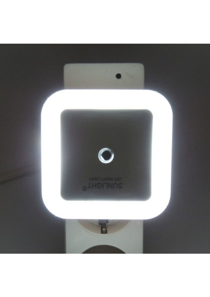 Fişli Fotosel Sensörlü 0,5W Kare LED Gece Lambası, 5'li Beyaz Set fiyatları