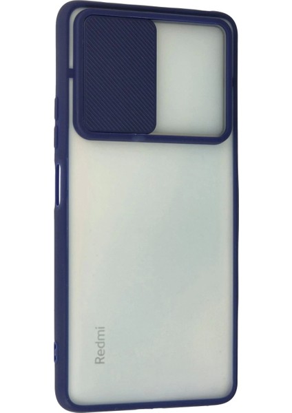 Xiaomi Redmi Note 10 Pro Kılıf Palm Buzlu Kamera Sürgülü Silikon - Lacivert modelleri