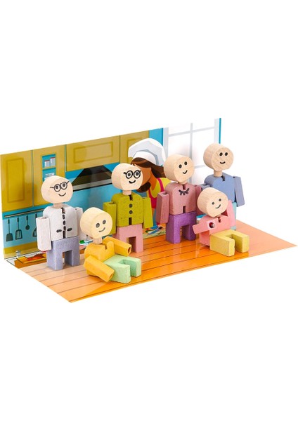Ahşap - Lastik Adamlar Aile Seti modelleri