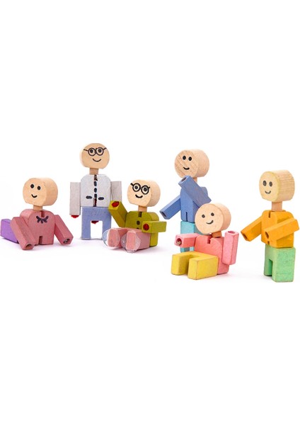 Ahşap - Lastik Adamlar Aile Seti indirimleri