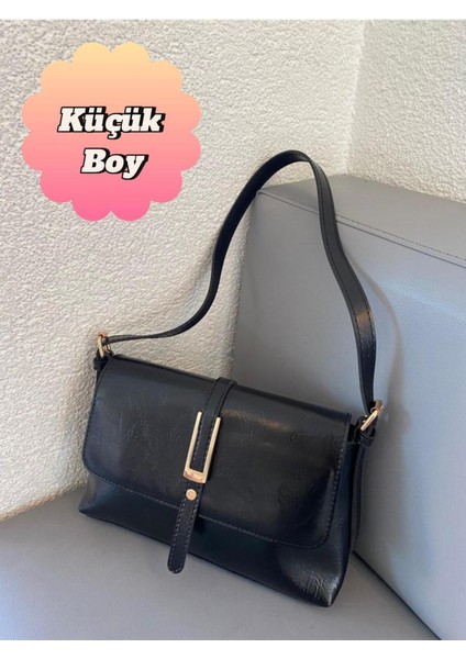 Şık ve Kullanışlı Küçük Boy Kadın Kol ve Omuz Çantası, Yumuşak Suni Deri Siyah fiyatları