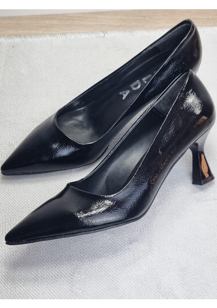 Kısa Topuk Siyah Renk Sivri Burun Stiletto indirimleri