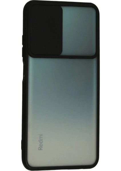 Xiaomi Redmi Note 10 Kılıf Palm Buzlu Kamera Sürgülü Silikon - Siyah fiyatları