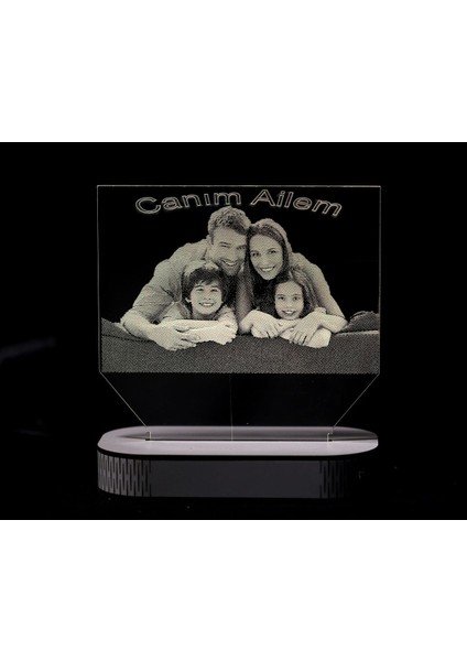 3D Gece Lambası, Özel Fotoğraf Tasarımı, Modern ve Şık Dekorasyon Parçası