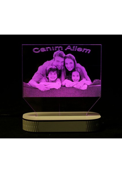 3D Gece Lambası, Özel Fotoğraf Tasarımı, Modern ve Şık Dekorasyon Parçası fiyatları