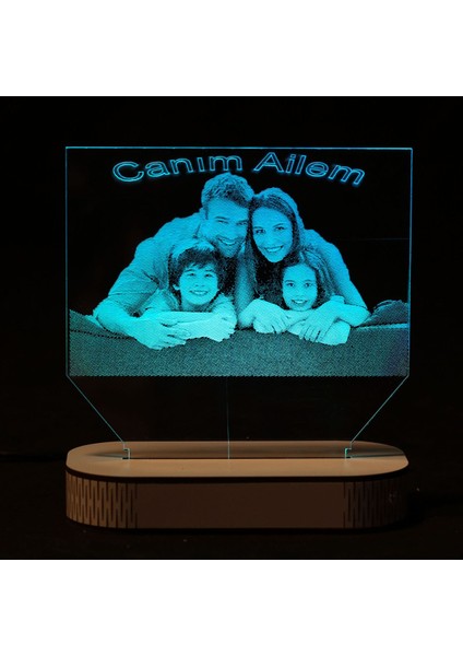 3D Gece Lambası, Özel Fotoğraf Tasarımı, Modern ve Şık Dekorasyon Parçası modelleri