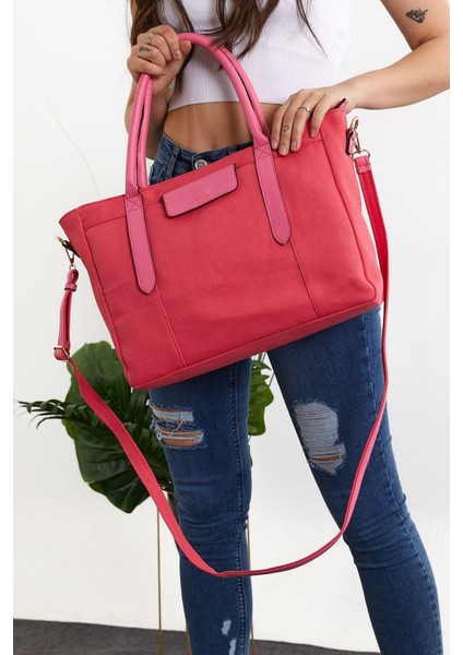 Pembe Kanvas Çanta, Günlük Kullanım, Şık ve Hafif Tasarım modelleri