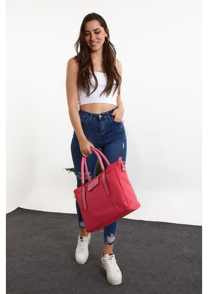 Pembe Kanvas Çanta, Günlük Kullanım, Şık ve Hafif Tasarım fırsatları