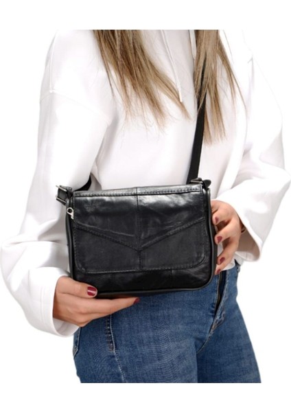 Şık Renkli Hakiki Deri Askılı Kapaklı Çanta fiyatları