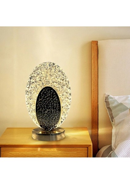 Şık Tavuskuşu Kristal Masa Lambası, USB Şarj, Oda Dekoru, Akrilik, Sarı indirimleri