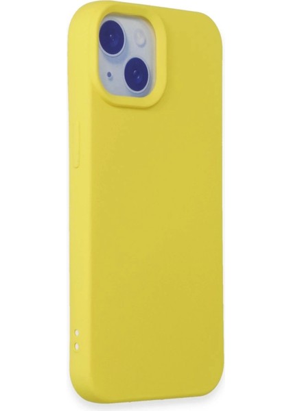 iPhone 15 Plus Kılıf Nano Içi Kadife Silikon - Sarı fiyatları