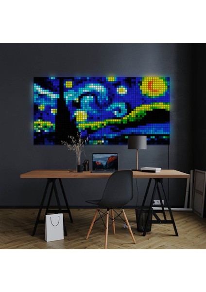 Twinkly Squares Başlangıç Kiti 64 GB 16 Milyon Renk Akıllı Işık Duvar Panelleri 6 Panel IP20 fiyatları