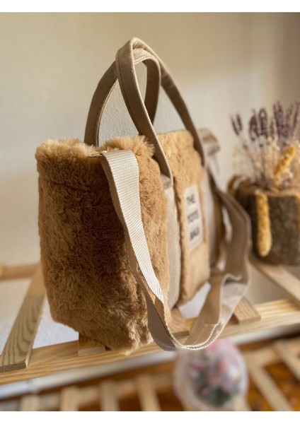 Kahverengi Peluş Tote Çanta, Şık ve Kullanışlı Günlük Aksesuar fırsatları