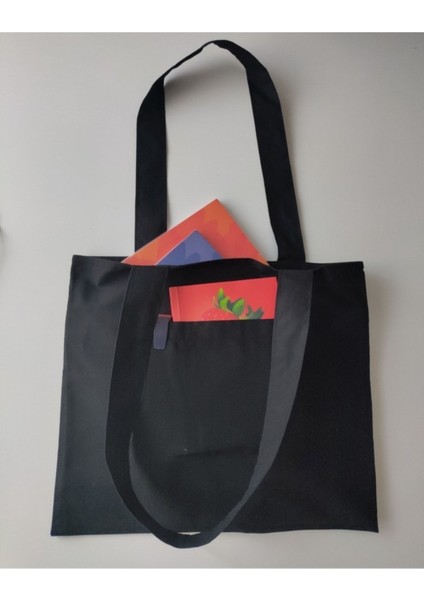 Şık Siyah 6 Cepli Büyük Tote Çanta, Günlük Kullanım Için Ideal Seçenek fırsatları