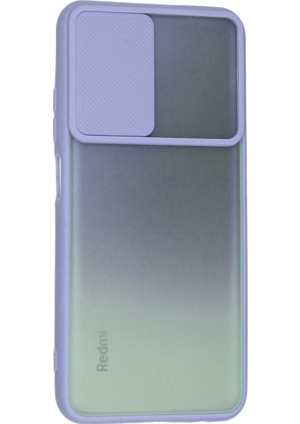 Xiaomi Redmi Note 10 Kılıf Palm Buzlu Kamera Sürgülü Silikon - Lila modelleri