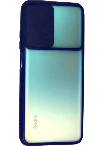 Xiaomi Redmi Note 10 Kılıf Palm Buzlu Kamera Sürgülü Silikon - Lacivert fiyatları
