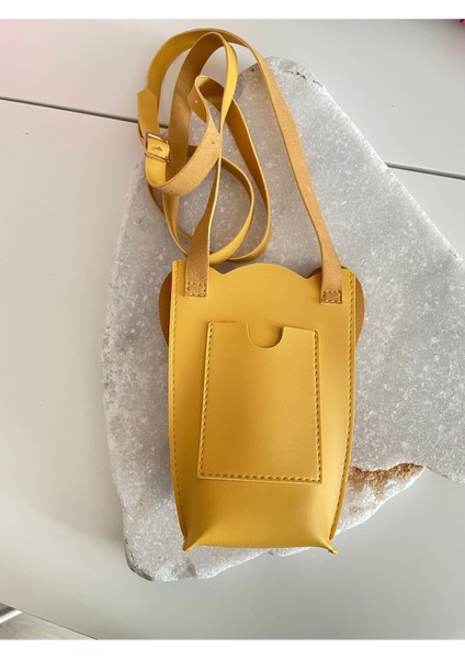 Şık Deri Telefon Çantası, Kadın Kullanımı, Sarı Renk, Zarif ve Pratik Tasarım fiyatları