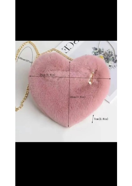 Pembe Kalpli Peluş Çanta, Özel Günler Için Şık ve Sevimli Hediye Seçeneği modelleri