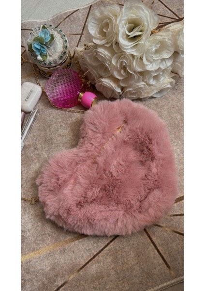 Pembe Kalpli Peluş Çanta, Özel Günler Için Şık ve Sevimli Hediye Seçeneği fırsatları